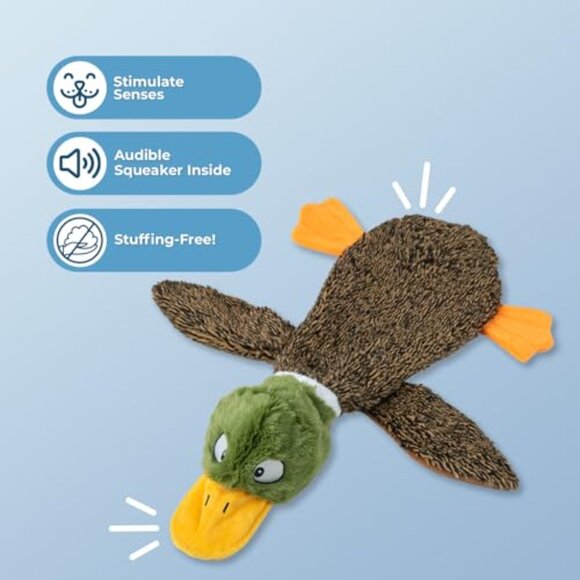 Squeaky Dog Toy Soft Plush Interactive Play Indoor Chew Fun Durable - Picture 3 of 7